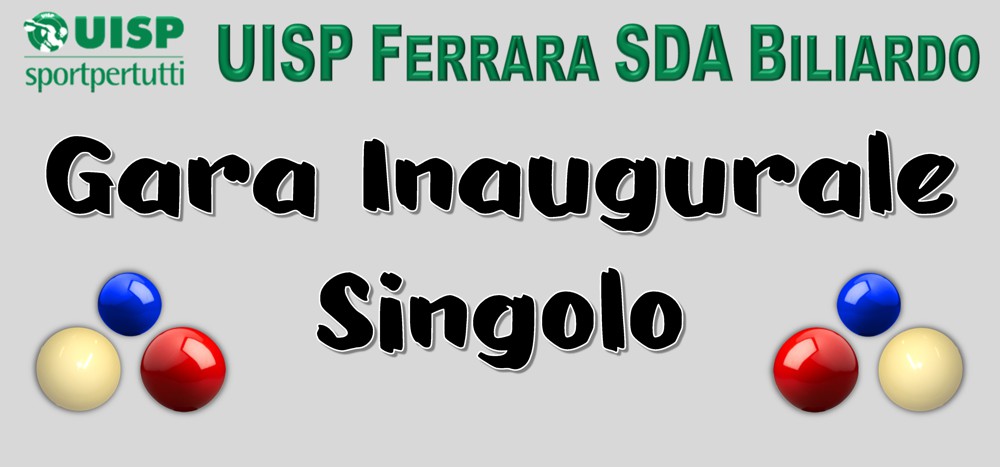 FINALE Gara Inaugurale Singolo